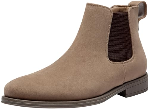 Jousen Herren Chelsea Boots Wildleder Casual, Pilz, 43 EU von Jousen