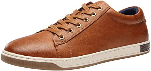 Jousen Herrenmode Sneaker Retro Einfache Freizeitschuhe für Männer, Herren Casual Sneaker-gelb braun-q08, 48 EU von Jousen