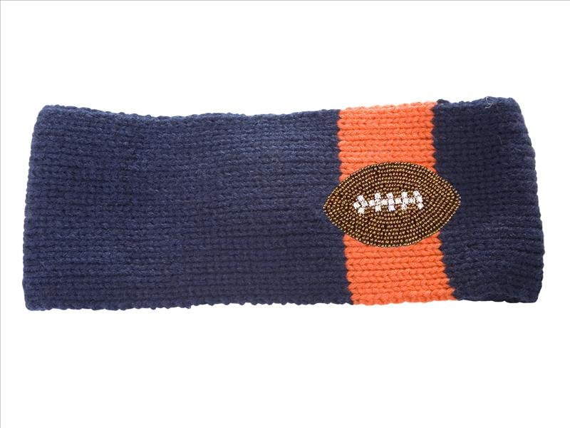 Denver Broncos Chicago Bears Inspiriertes Stirnband Ohrwärmer Mit Einem Fußball Aus Perlen Und Strasssteinen von JovanJane