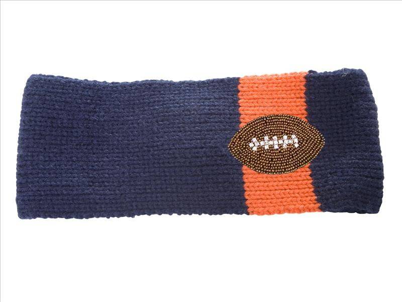 Denver Broncos Chicago Bears Inspiriertes Stirnband Ohrwärmer Mit Einem Fußball Aus Perlen Und Strasssteinen Denver Broncos Chicago Bears Inspiriertes Stirnband Ohrwärmer Mit Einem Fußball Aus Perlen Und Strasssteinen von JovanJane
