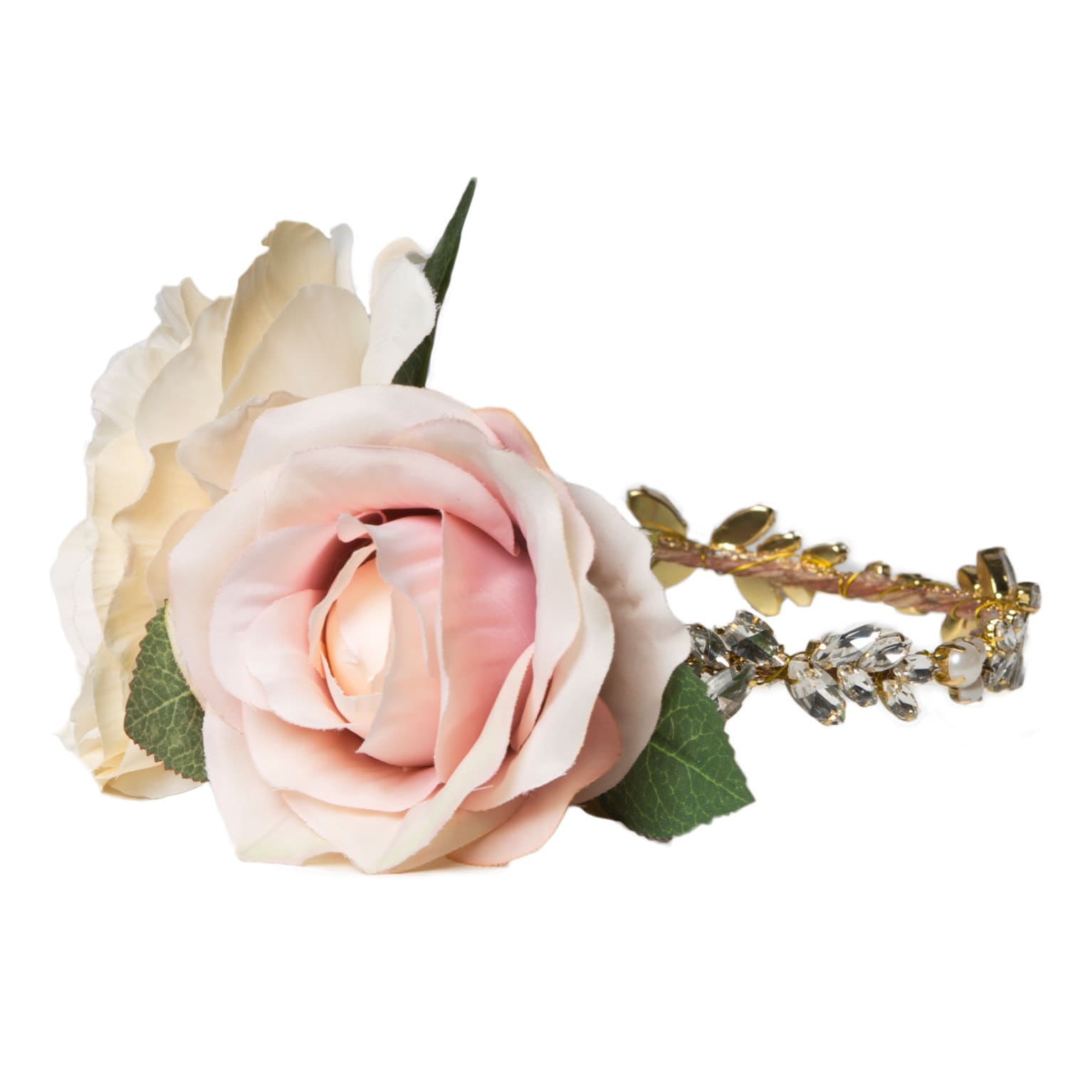 Gold Oder Silber Kristall Headpiece Mit Individueller Blumen-Design Krone von JovanJane