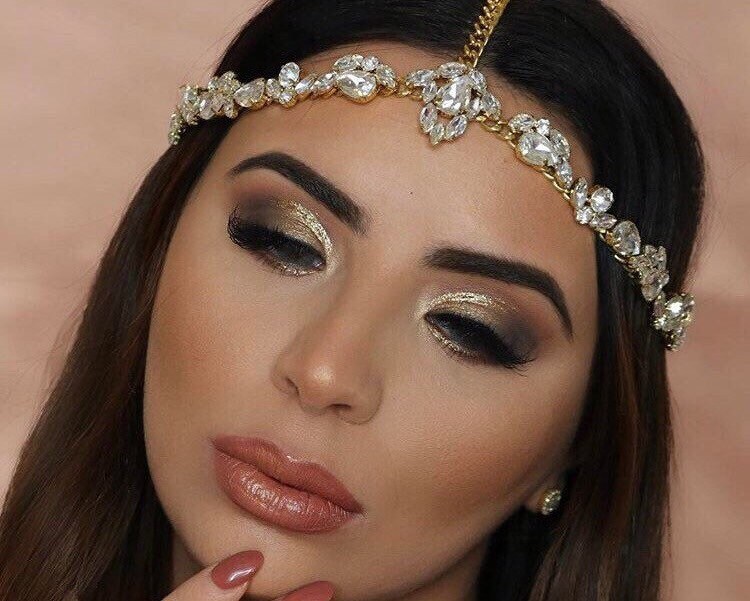 Gold Oder Silber Kristall Strass Headpiece von JovanJane