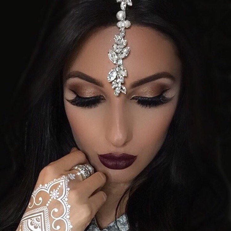 Gold Oder Versilbert Strass Kristall Und Perle Tikka von JovanJane