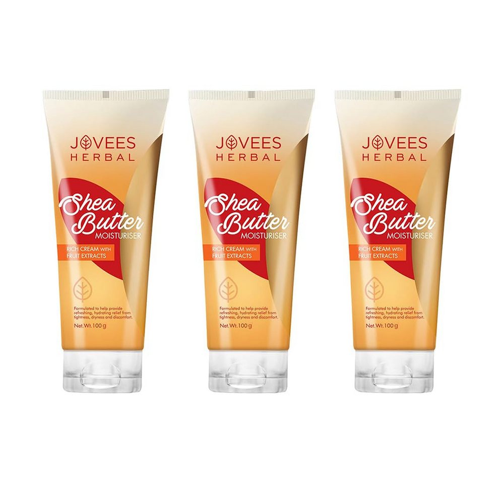 Jovees Feuchtigkeitscreme Jovees Herbal Shea Butter Moisturizer für Frauen/Männer Ohne Parabene, Alle Hauttypen, 3-tlg., Reduziert Hautentzündungen und stellt die Feuchtigkeit wieder her von Jovees