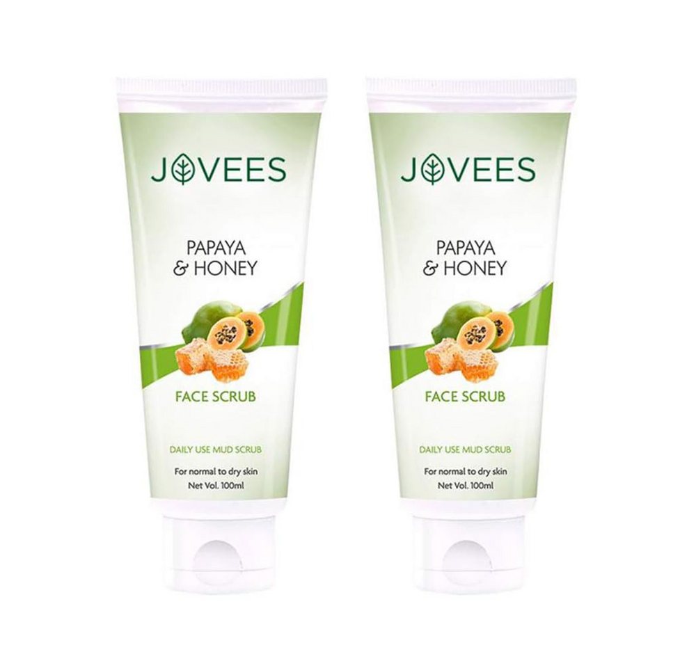 Jovees Gesichtspeeling Herbal Papaya & Honig Gesichtspeeling für Frauen/Männer, 2-tlg., Reinigt die Haut tiefenwirksam von Jovees