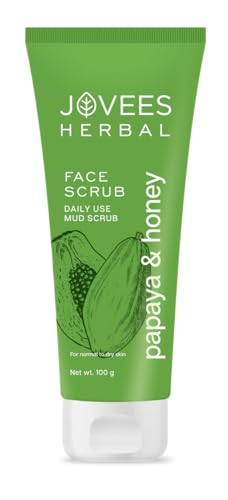 Jovees Herbal Papaya & Honey Face Scrub For Women/Men | Size: 100ml x Pack of 1 | Skin Type: Normal to Dry Skin | Use for: Neck and Face | Mud Purifies | Deep Cleanses Skin Jovees Herbal Papaya & Honey Face Scrub For Women/Men | Size: 100ml x Pack of 1 | Skin Type: Normal to Dry Skin | Use for: Neck and Face | Mud Purifies | Deep Cleanses Skin von Jovees