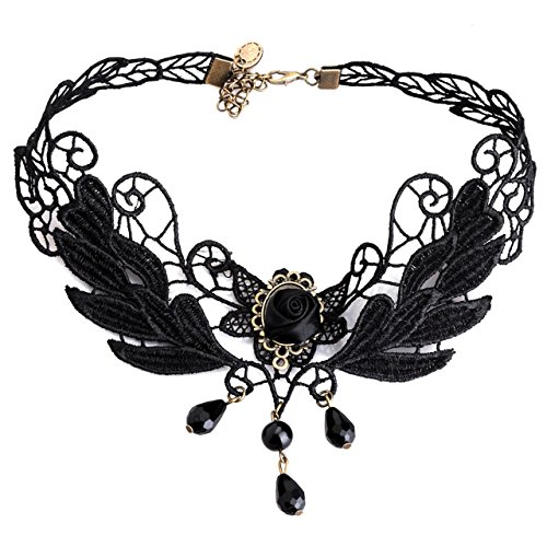 Jovivi Gotik Schmuck Damen Kette Acryl Spitze Lace Kragen Vintage Halskette von Jovivi