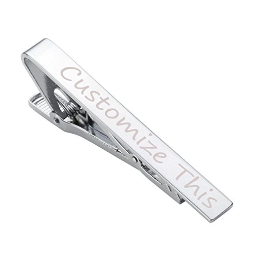 Jovivi Personalisiert Krawattenklammer mit Gravur Anpassen Text Klassische Herren Krawattenklammer Edelstahl Krawattennadel Klassisch hochwertiges Geschenk für Herren Geschäft Hochzeitstag und Alltag von Jovivi
