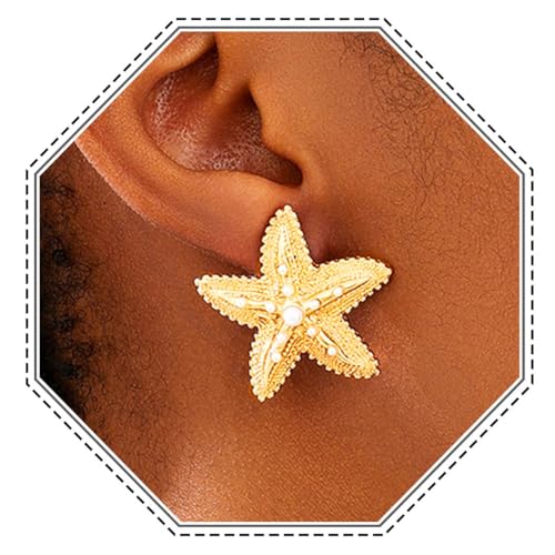 Jovono Boho Seestern Ohrringe Gold Seastar Baumeln Ohrringe Sommer Strand Ohrstecker für Frauen, Einheitsgröße, /, Kein Edelstein von Jovono
