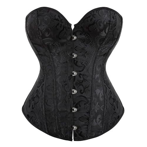 Jovono Korsett für Frauen Vintage Korsetts Schwarze Spitzen-Bustiers Nachtclub Sexy Unterbrust Taille Training Bustiers Halloween Partys Kleider Taille Korsett (M) von Jovono