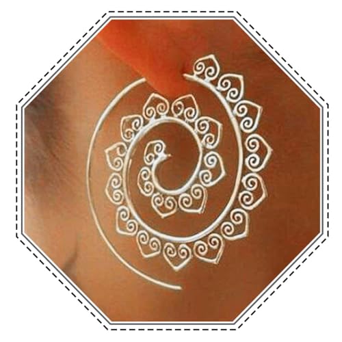 Jovono Ohrringe im Bohemian-Sil, übertriebene Spiralen-Ohrringe für Frauen und Mädchen (Silber) von Jovono