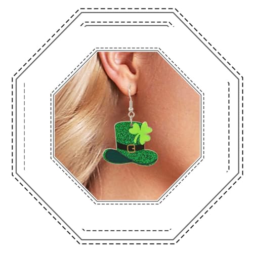 Jovono St. Patrick's Day Ohrringe, irische grüne Ohrhänger, Party-Ohr-Accessoires für Frauen und Mädchen (hat) von Jovono