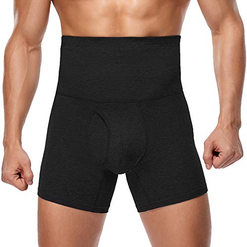 Joweechy Boxershorts Herren Hohe Taille Bauchweg Unterhose Dehnbar Baumwolle Figurformende Sports Trunks Retroshorts Unterwäsche B/3XL von Joweechy