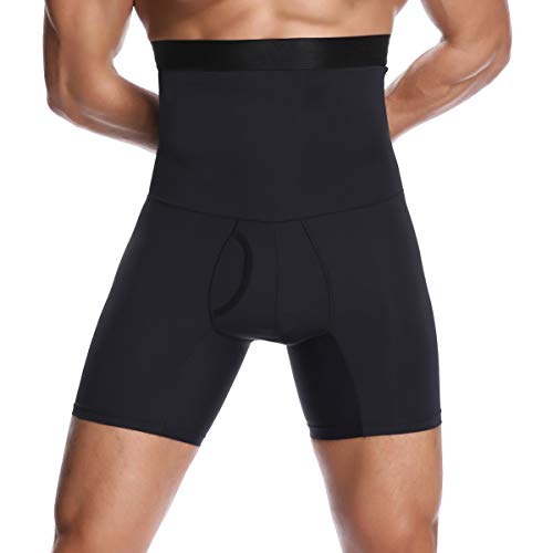 Joweechy Boxershorts Herren Shapewear Unterhosen Hohe Taille Bauch Kontrolle Briefs Sport Funktions Figurformende Unterwäsche Hose Kompression Trainingsshorts-M,B von Joweechy