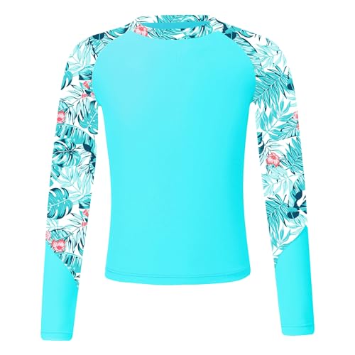 Jowowha Mädchen Badeanzug UV Shirt Langarm Rash Guard Schnelltrocknend T-Shirt Schwimmshirt Sport Badebekleidung Gr.110-176 Blaugrün 134-140 Jowowha Mädchen Badeanzug UV Shirt Langarm Rash Guard Schnelltrocknend T-Shirt Schwimmshirt Sport Badebekleidung Gr.110-176 Blaugrün 134-140 von Jowowha