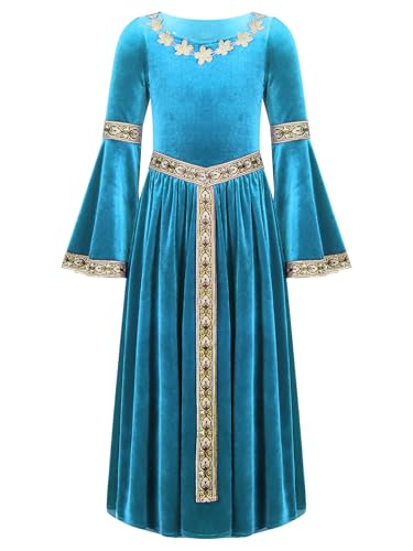 Jowowha Mädchen Mittelalter Kleid Renaissance Viktorianischen Kostüm Gothic Kleid Halloween Weihnachten Karneval Festlich Abendkleid Partykleid Hellblau 122-128 Jowowha Mädchen Mittelalter Kleid Renaissance Viktorianischen Kostüm Gothic Kleid Halloween Weihnachten Karneval Festlich Abendkleid Partykleid Hellblau 122-128 von Jowowha