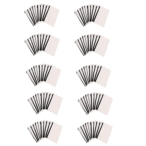 Jowsst 100 Stück für Make-up aus Leinwand mit Reißverschluss im Segeltuch leeres Federmäppchen DIY Kosmetik für Reisen Schule DIY, Cremeweiß. von Jowsst