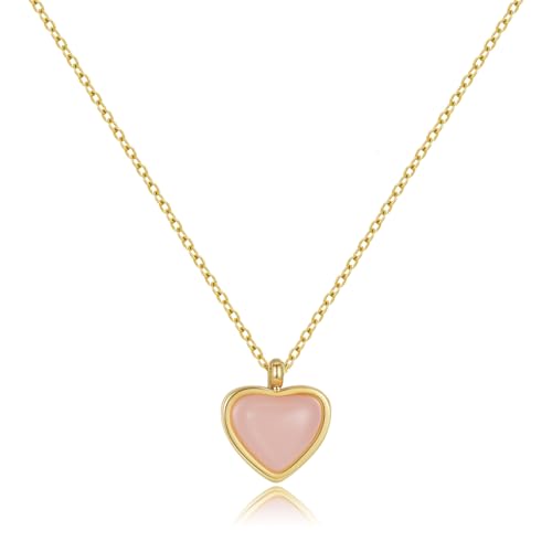 Joxevyia Karneol-Kristall-Herz-Halskette, Rohstein, Heilkristalle, zierliches Herz, Edelstein, Goldanhänger, Halskette, Jahrestag, Geburtstag, Valentinstag, Geschenk für Sie, Metallstein, Nicht Joxevyia Karneol-Kristall-Herz-Halskette, Rohstein, Heilkristalle, zierliches Herz, Edelstein, Goldanhänger, Halskette, Jahrestag, Geburtstag, Valentinstag, Geschenk für Sie, Metallstein, Nicht von Joxevyia