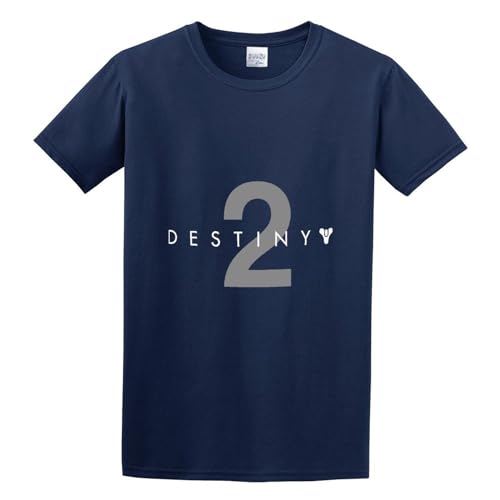 Destiny 2 Logo Mens Pure Cotton Tshirt Navy XL von Joxlbo