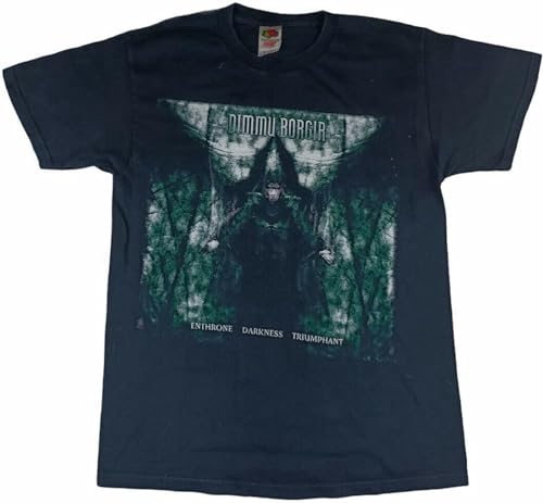 Dimmu Borgir T Shirt Medium Navy Blue Band Tour Graphic 90s Men's Cotton T-Shirt Navy L von Joxlbo
