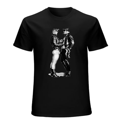 Gay Pride Vintage Tom Cops Finland LGBT Rainbow Fashion Men Funny Men Cotton Tees Streetwear Short-Sleeve T-Shirt Black XL von Joxlbo