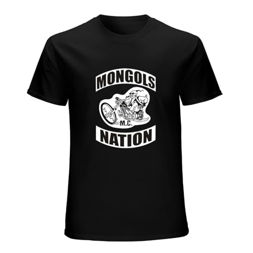 Mongols MC California Australia Motorcycle Club Mens Short Sleeve T-Shirt Black L von Joxlbo
