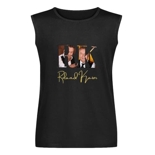 Roland Kaiser Festival - Roland Kaiser Merch Anime Funny Cute Graphic Men's Vests Tank Tops O-Neck 100% Cotton Undershirts Unisex Sleeveless T-Shirt L von Joxlbo