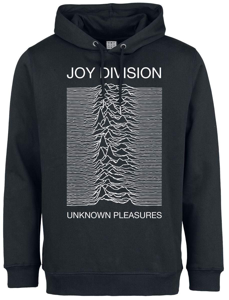 Joy Division Kapuzenpullover - Amplified Collection - Unknown Pleasures - S bis 3XL - für Männer - Größe L - schwarz  - Lizenziertes Merchandise! von Joy Division