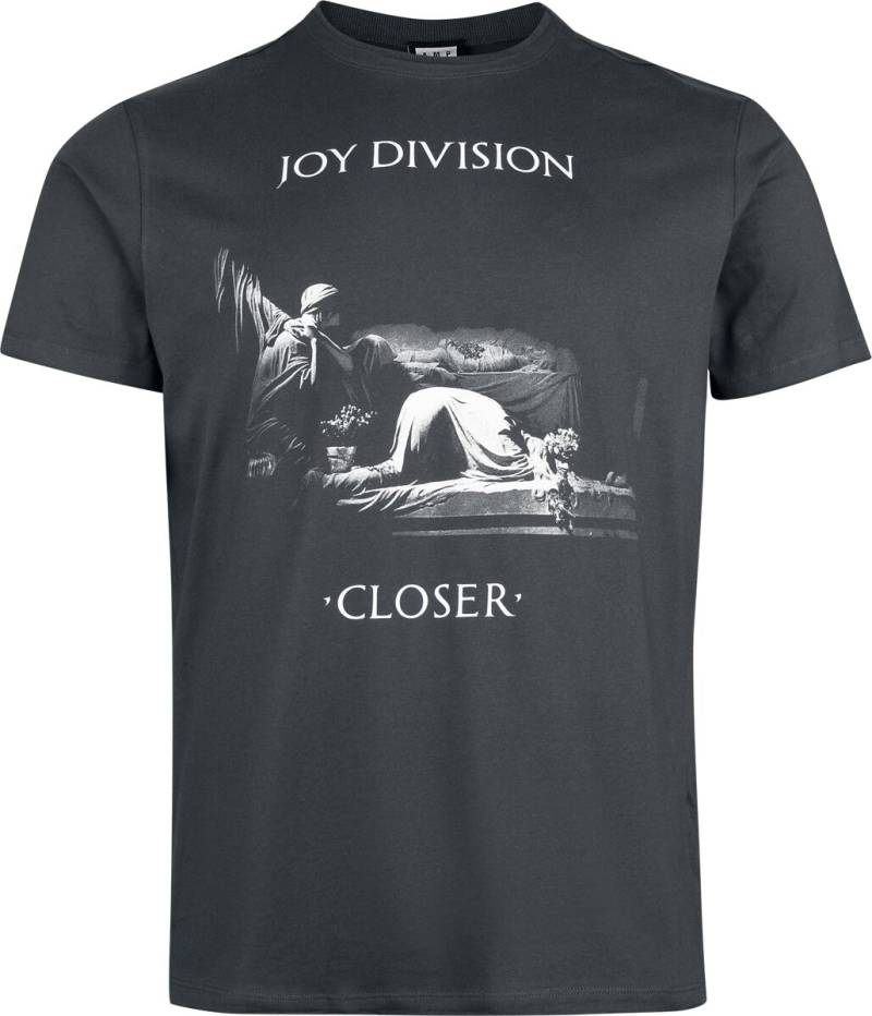 Joy Division T-Shirt - Amplified Collection - Closer - XS bis XXL - für Männer - Größe M - charcoal  - Lizenziertes Merchandise! von Joy Division