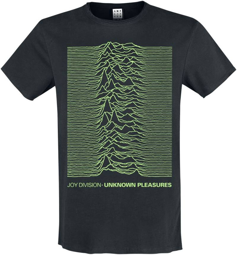 Joy Division T-Shirt - Amplified Collection - Unknown Pleasures Neon Green - XS bis XL - für Männer - Größe S - schwarz  - Lizenziertes Merchandise! von Joy Division