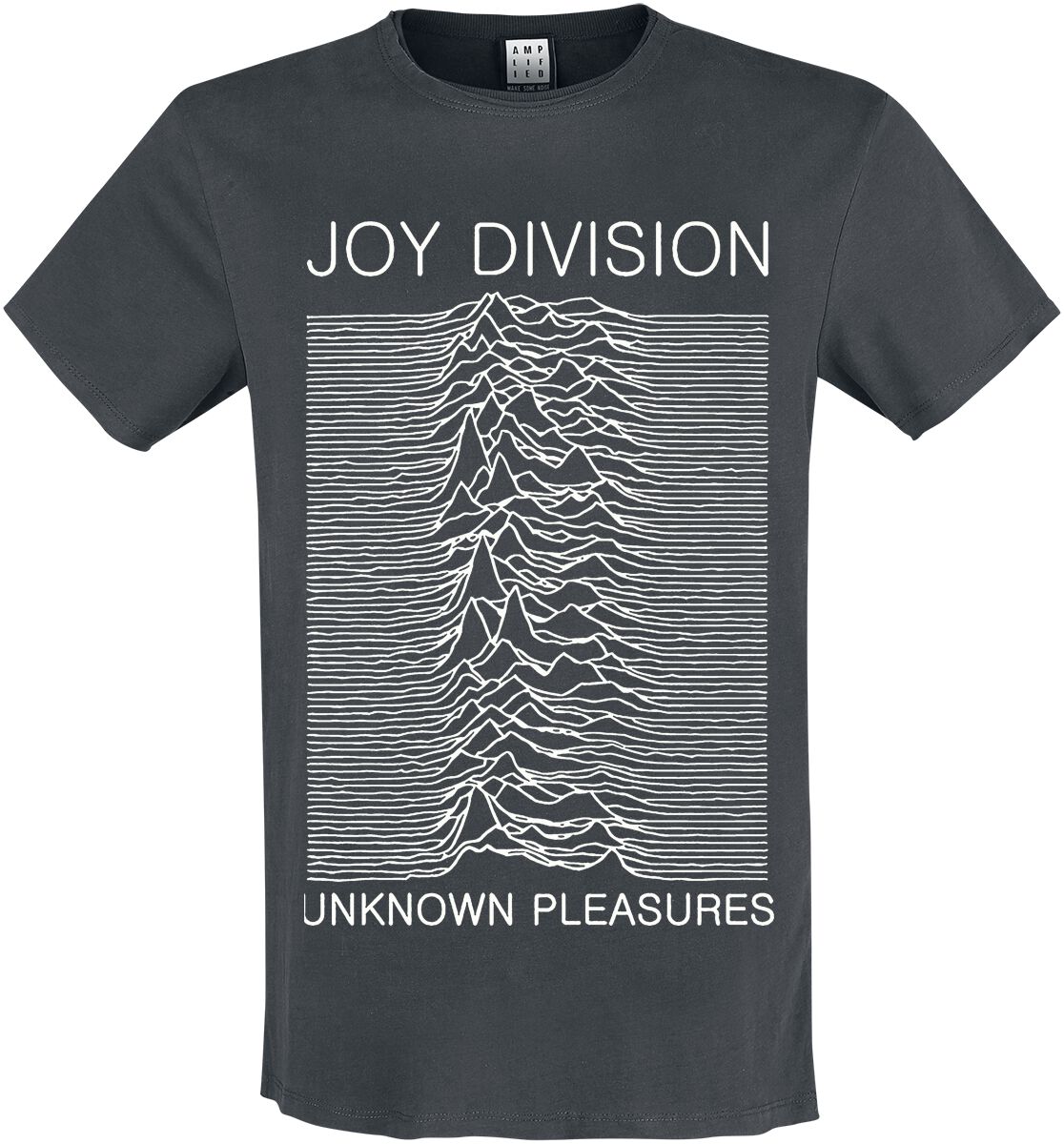 Joy Division T-Shirt - Amplified Collection - Unknown Pleasures - S bis 3XL - für Männer - Größe M - charcoal  - Lizenziertes Merchandise! von Joy Division