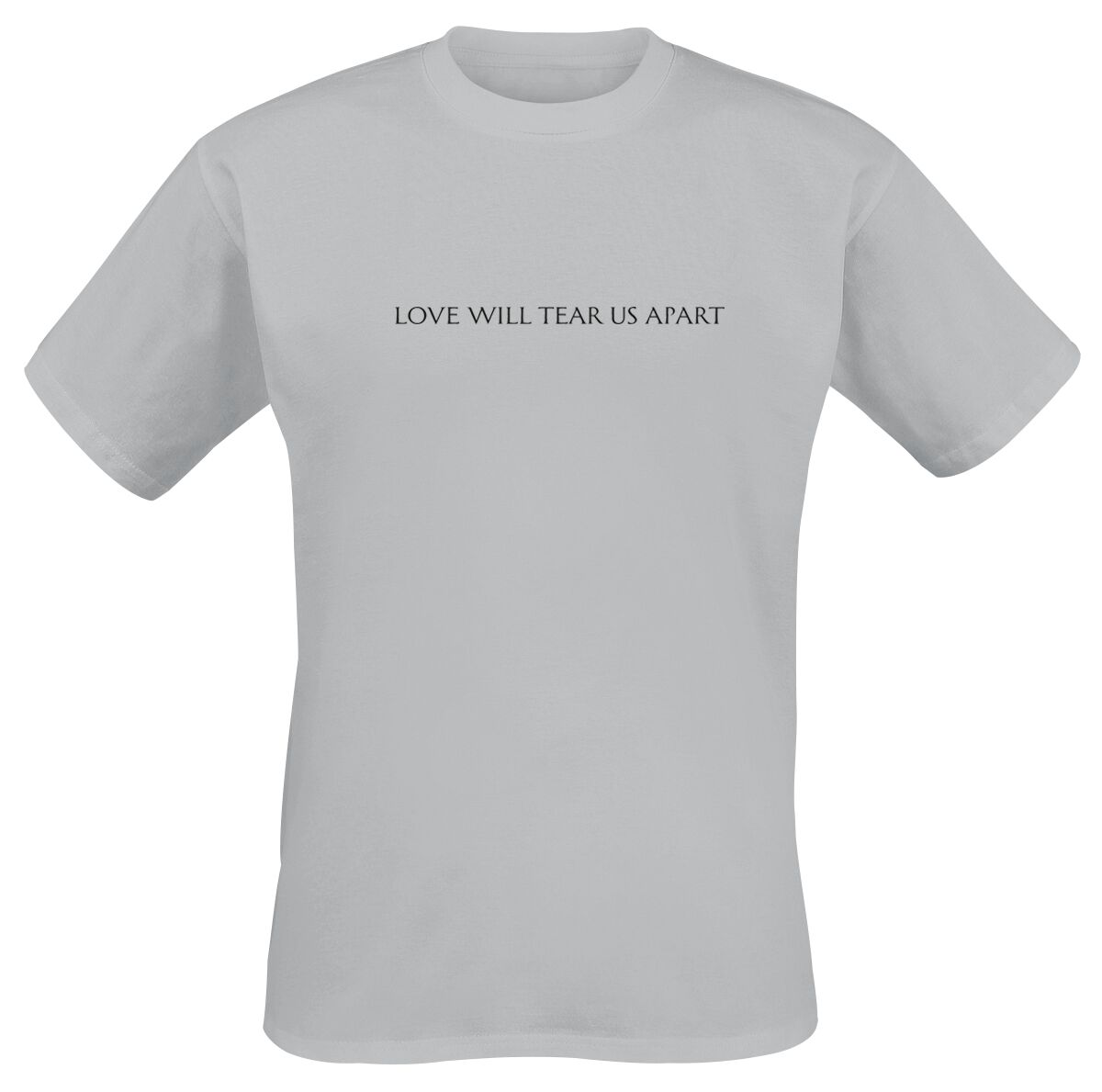 Joy Division T-Shirt - Love Will Tear Us Apart Text (A) - S bis XXL - für Männer - Größe M - grau meliert  - Lizenziertes Merchandise! von Joy Division