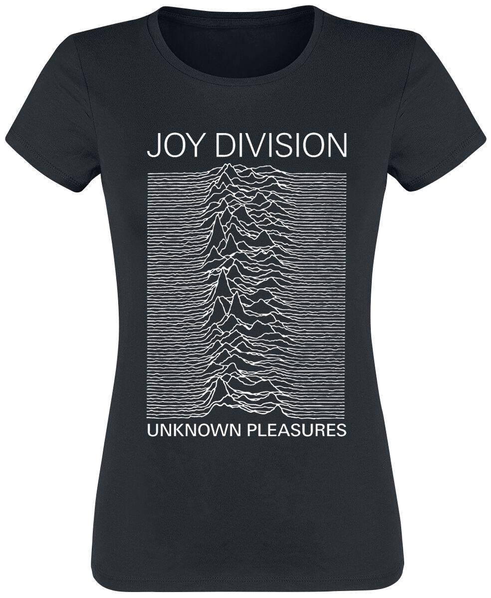 Joy Division T-Shirt - Stacked Unknown Pleasures - S bis XXL - für Damen - Größe M - schwarz  - Lizenziertes Merchandise! von Joy Division