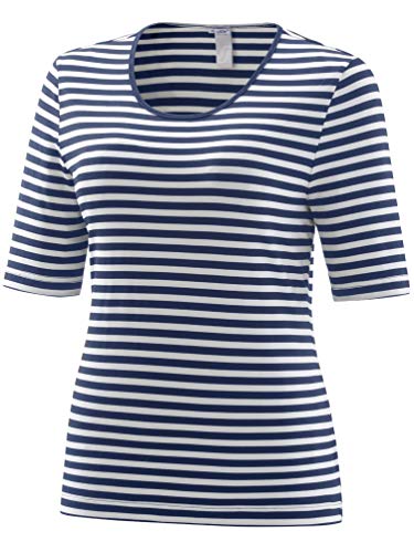 Joy Sportswear Allison T-Shirt für Damen mit Streifen und taillierter Passform, Sportshirt aus bequemem Baumwolljersey für Freizeit und Outdoor-Aktivitäten 38, Night Stripes von Joy Sportswear