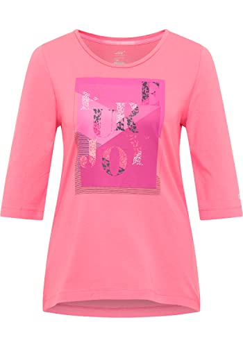 Joy Sportswear DAMLA T-Shirt für Damen mit modernem Print, Sportshirt aus bequemem Baumwolljersey für Freizeit- und Outdoor-Aktivitäten 38, Camelia pink von Joy Sportswear