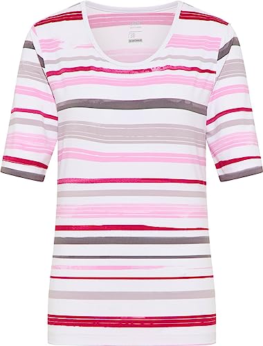 Joy Sportswear Damen Sport-T-Shirt Dora ideal für Unterwegs und Zuhause 38, Boysenberry Stripes von Joy Sportswear