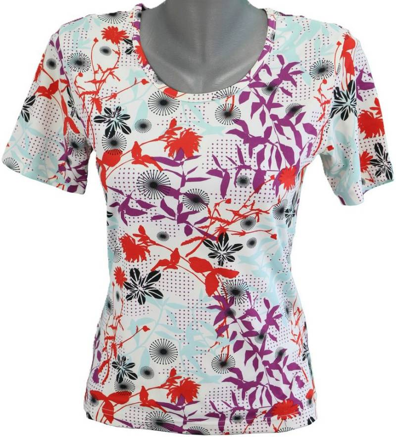 Joy Sportswear T-Shirt Damen Kurzarmshirt Anila mit Allover-Print Print und Ausschnitt Ton in Ton von Joy Sportswear