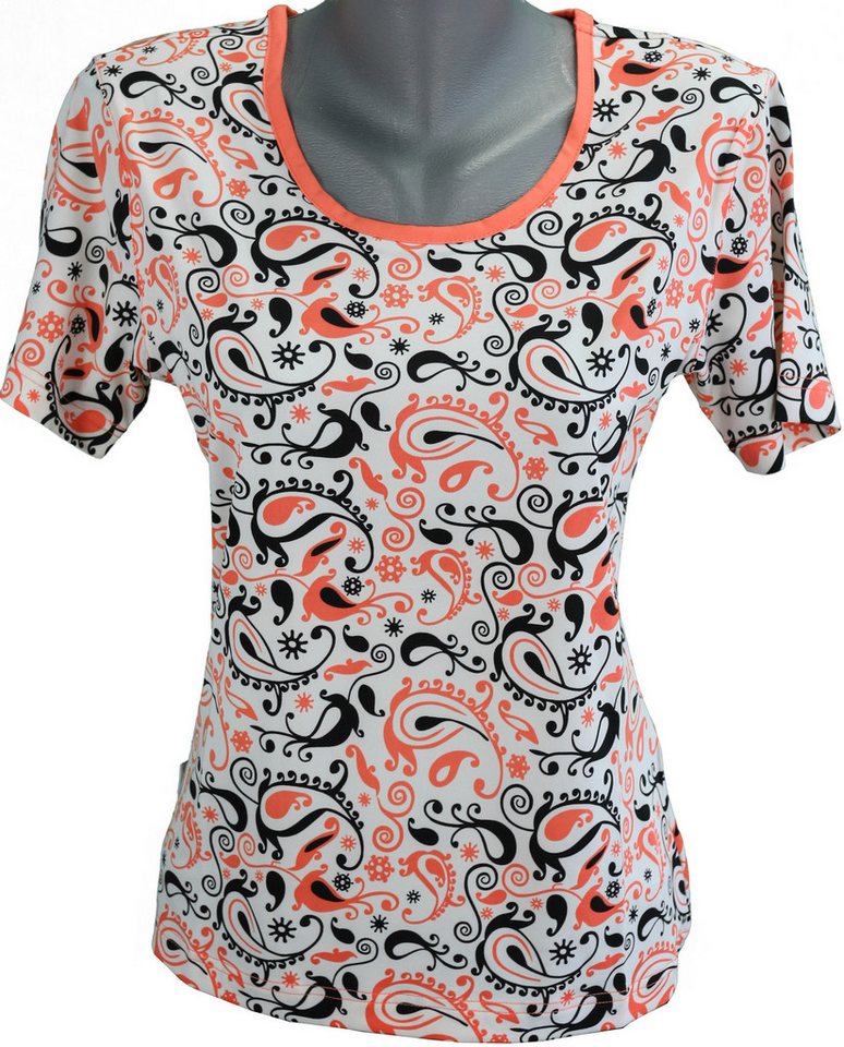 Joy Sportswear T-Shirt Kurzarm Damenshirt Whitney mit Allover-Print Print und Ausschnitt Ton in Ton von Joy Sportswear