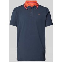 Joy Poloshirt mit Label-Stitching in Marine, Größe 52 von Joy