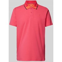 Joy Poloshirt mit Label-Stitching in Pink, Größe 52 von Joy