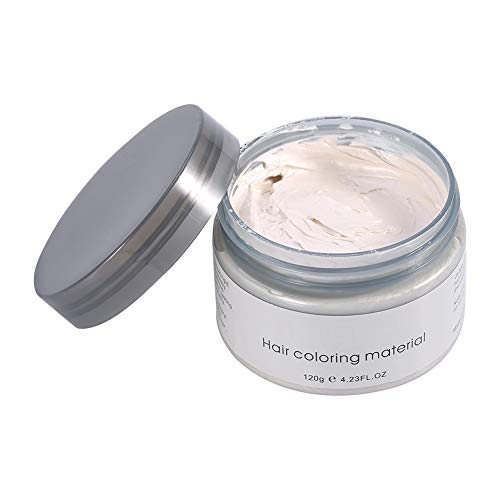 Temporäre Haarfarbe, 4,2 oz Herren Damen Einweg Haarwachs Haarfärbewachs Haarfarbe Styling Wachs (weiß) von JoyGlow