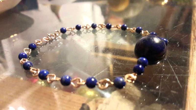 Armband Gold Gefüllt Mit Lapislazuli Armband Gold Gefüllt Mit Lapislazuli von JoyJewelryandCrafts