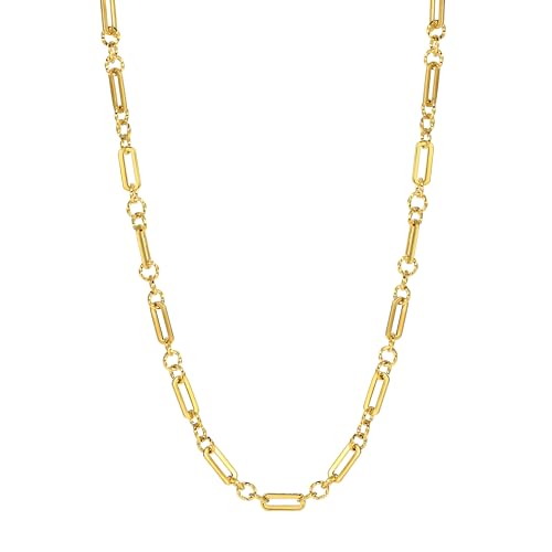 Joya Love Gold Edelstahl Halskette quadratische Kette Ring Kettenschloss kreative Kombination Metall Männer und Frauen beliebte Halskette Joya Love Gold Edelstahl Halskette quadratische Kette Ring Kettenschloss kreative Kombination Metall Männer und Frauen beliebte Halskette von Joya Love