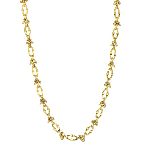 Joya Love Gold Edelstahl Halskette quadratische Kette Ring Kettenschloss kreative Kombination Metall Männer und Frauen beliebte Halskette Joya Love Gold Edelstahl Halskette quadratische Kette Ring Kettenschloss kreative Kombination Metall Männer und Frauen beliebte Halskette von Joya Love