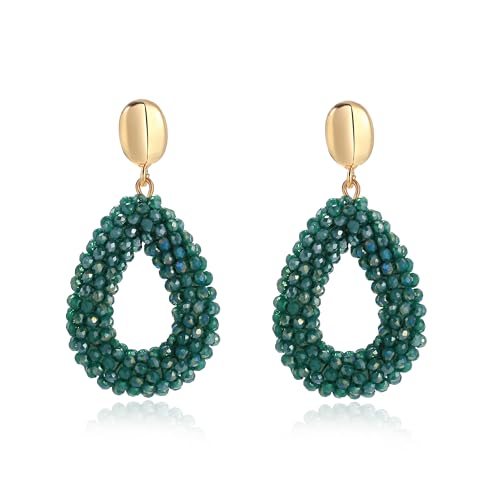 Kieferngrün Boho Ohrringe hängend für Damen,Tropfenförmige Reisperlen Leichte Ohrringe Eleganter Hingucker für Frauen Modischer Schmuck Kieferngrün Boho Ohrringe hängend für Damen,Tropfenförmige Reisperlen Leichte Ohrringe Eleganter Hingucker für Frauen Modischer Schmuck von Joya Love