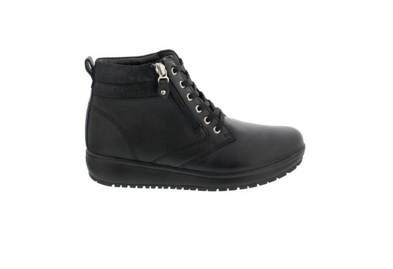 Joya Joya WILMA II Black Boot, Full-Grain Leather /Velour/ Textile, SENSO-S Schnürstiefel von Joya