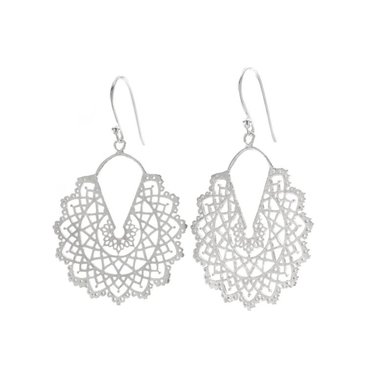 Earrings Fantasy Ornament in 925 Silver - Elegant Jewelry For Women Fancy Gift Her von JoyaJewelsSoul