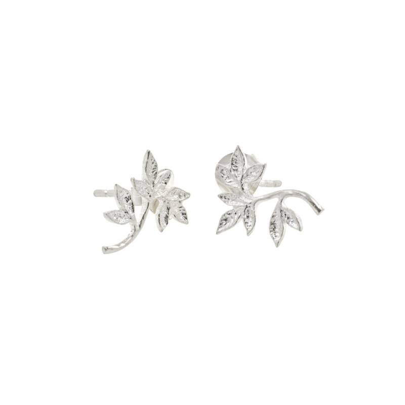 Leaf Stud Earrings in 925 Silver - Handcrafted Nature-Inspired Jewelry Elegant & Dainty Design Perfect Gift For Her von JoyaJewelsSoul