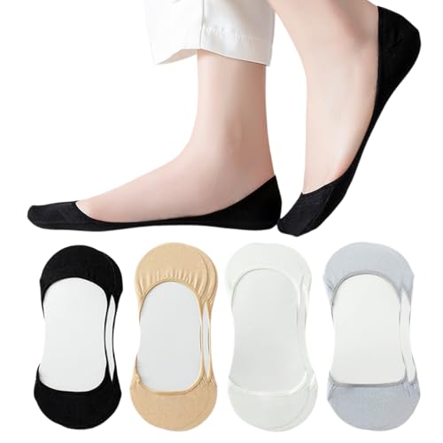 Joyan 8 Paar Füßlinge Damen Sommer, Ultra Shallow Unsichtbare Füsslinge Damen, Weiche und Atmungsaktive Ballerina Socken, Söckchen mit Rutschfest Silikon von Joyan