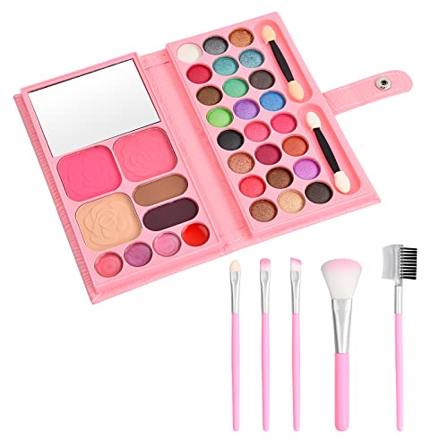 Schmink Paletten Set Schminkset Frauen Tragbare Make-Up Paletten Schminkset Mädchen Schmink Set Schminksachen Make Up Set (Farbe 1 + Schminkpinsel) von Joyan